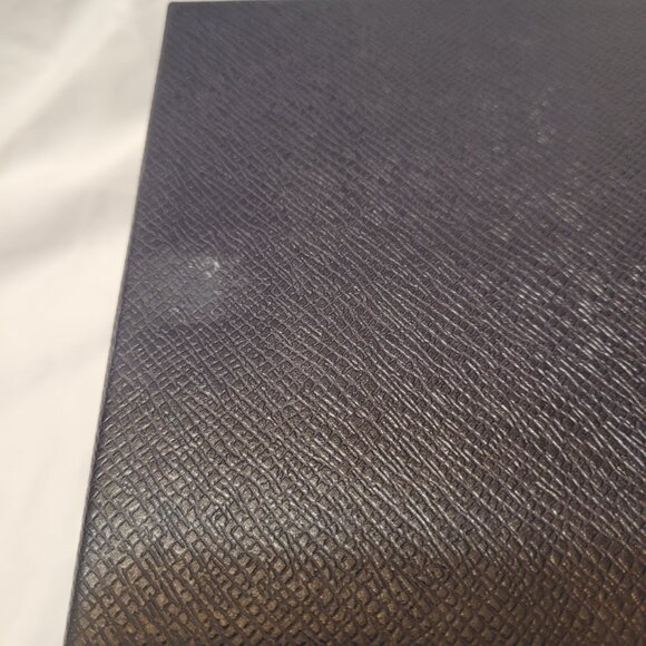 Prada Black Gift Box Textured Empty Silver Logo Storage Decorative Organizer - Picture 8 of 14